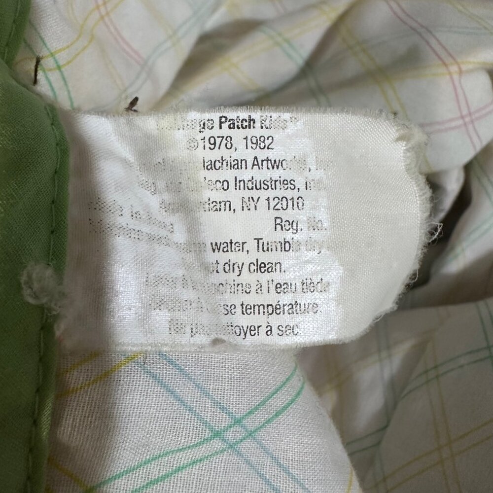 Vintage 1983 Cabbage Patch Kids Quilted Doll Sleeping Bag With Pastel Pattern & - Picture 10 of 12